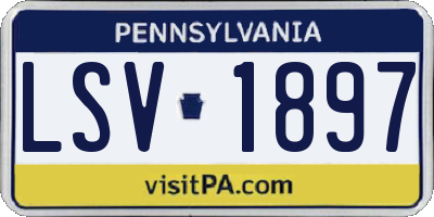 PA license plate LSV1897