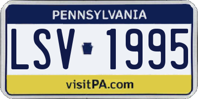 PA license plate LSV1995