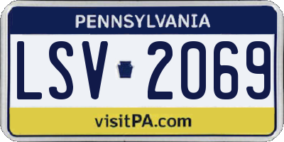 PA license plate LSV2069