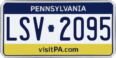 PA license plate LSV2095