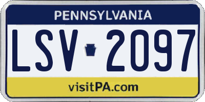 PA license plate LSV2097