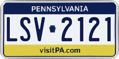 PA license plate LSV2121
