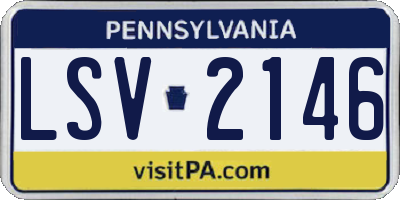 PA license plate LSV2146