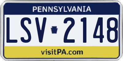 PA license plate LSV2148