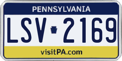 PA license plate LSV2169