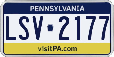 PA license plate LSV2177