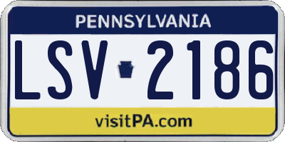 PA license plate LSV2186