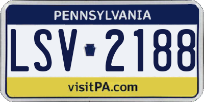 PA license plate LSV2188
