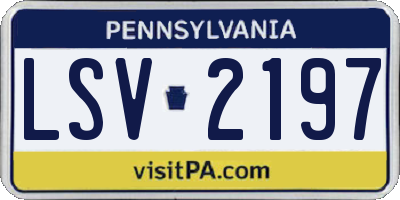 PA license plate LSV2197