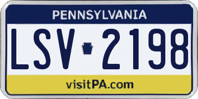 PA license plate LSV2198