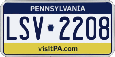 PA license plate LSV2208