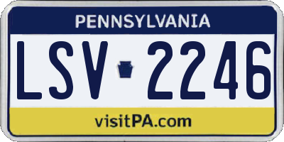 PA license plate LSV2246