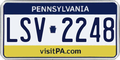 PA license plate LSV2248