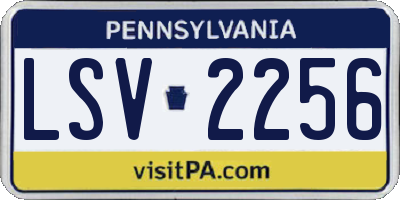 PA license plate LSV2256