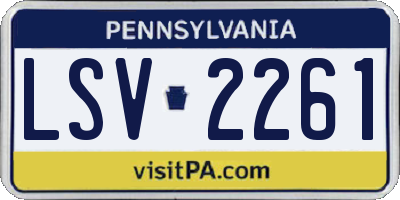 PA license plate LSV2261