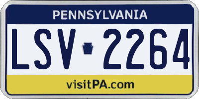 PA license plate LSV2264