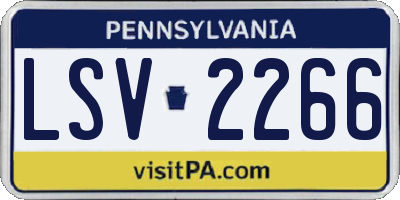PA license plate LSV2266