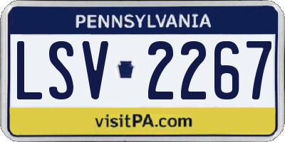 PA license plate LSV2267