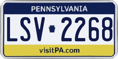 PA license plate LSV2268