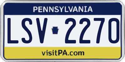 PA license plate LSV2270