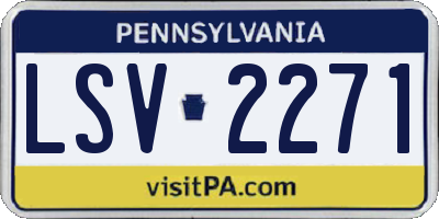 PA license plate LSV2271