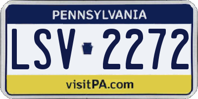 PA license plate LSV2272