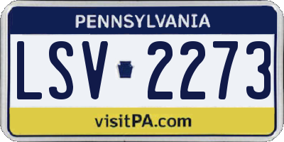 PA license plate LSV2273