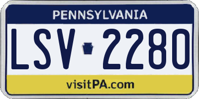 PA license plate LSV2280