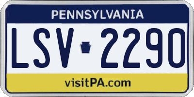 PA license plate LSV2290