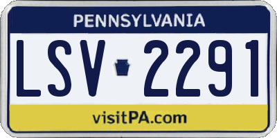 PA license plate LSV2291