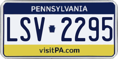 PA license plate LSV2295