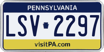 PA license plate LSV2297