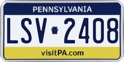 PA license plate LSV2408