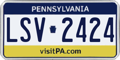 PA license plate LSV2424