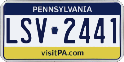 PA license plate LSV2441