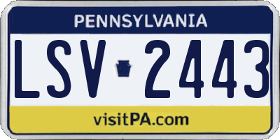 PA license plate LSV2443