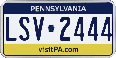 PA license plate LSV2444