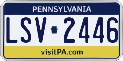 PA license plate LSV2446
