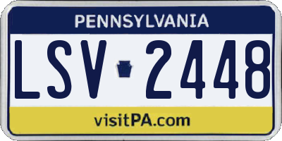 PA license plate LSV2448