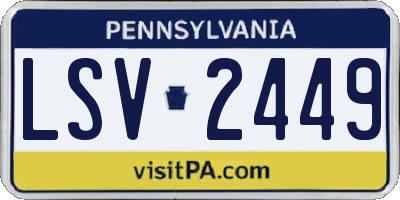 PA license plate LSV2449