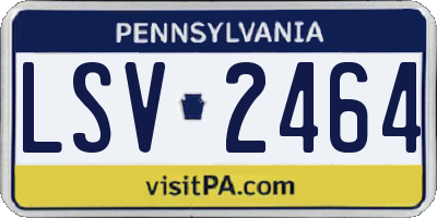 PA license plate LSV2464