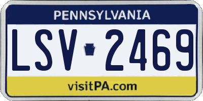 PA license plate LSV2469