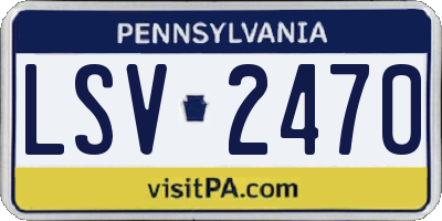 PA license plate LSV2470