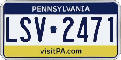 PA license plate LSV2471