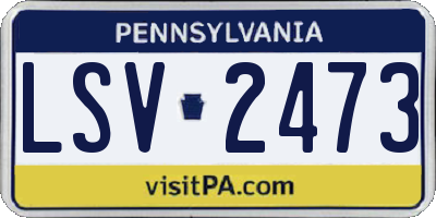 PA license plate LSV2473