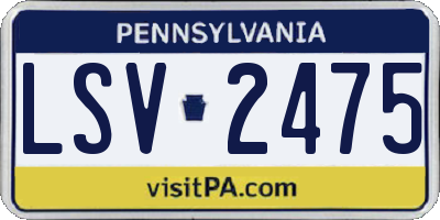 PA license plate LSV2475