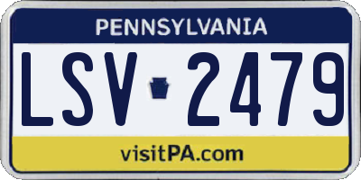 PA license plate LSV2479