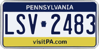 PA license plate LSV2483