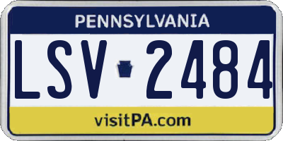 PA license plate LSV2484