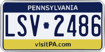 PA license plate LSV2486